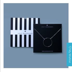 New LeLe Sadoughi Circle necklace